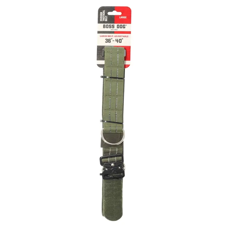 Boss Dog Human Boss Tactical Utility "Dog Walker" Belt Green LG (36-40in waist)