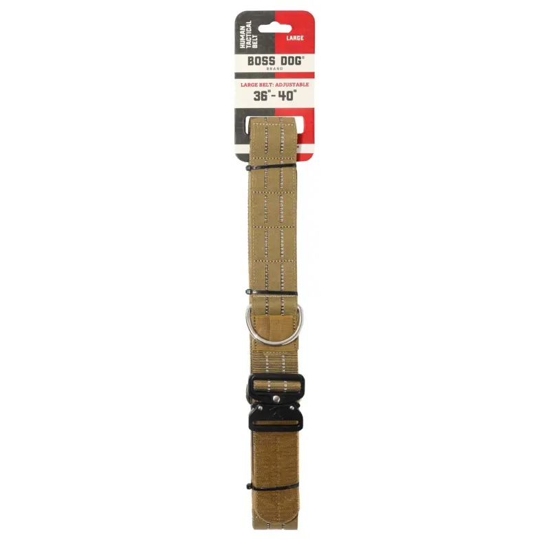 Boss Dog Human Boss Tactical Utility "Dog Walker" Belt Tan LG (36-40in waist)