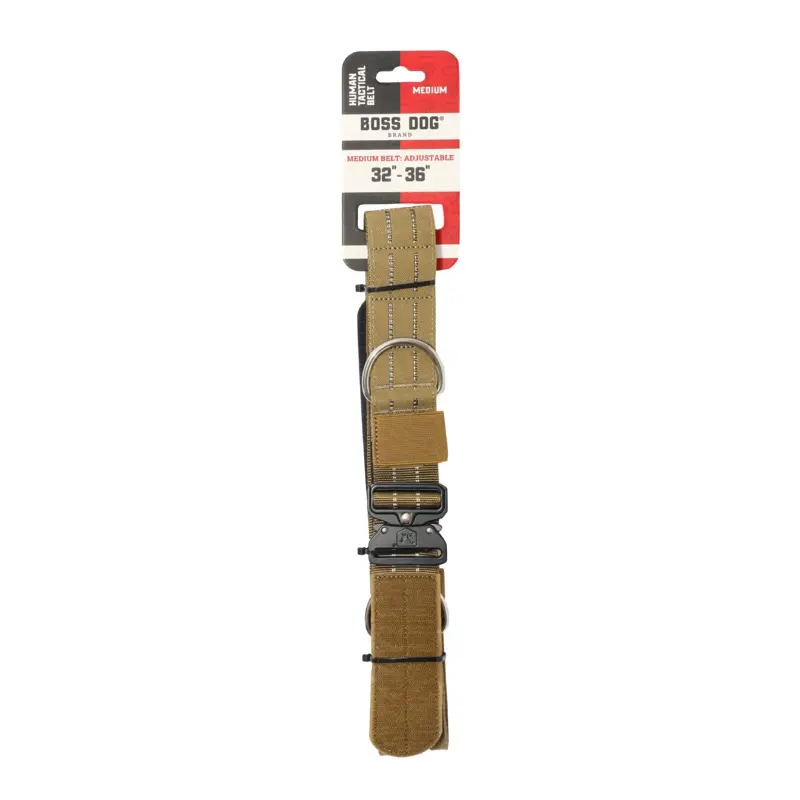 Boss Dog Human Boss Tactical Utility "Dog Walker" Belt Tan MD (32-36in waist)