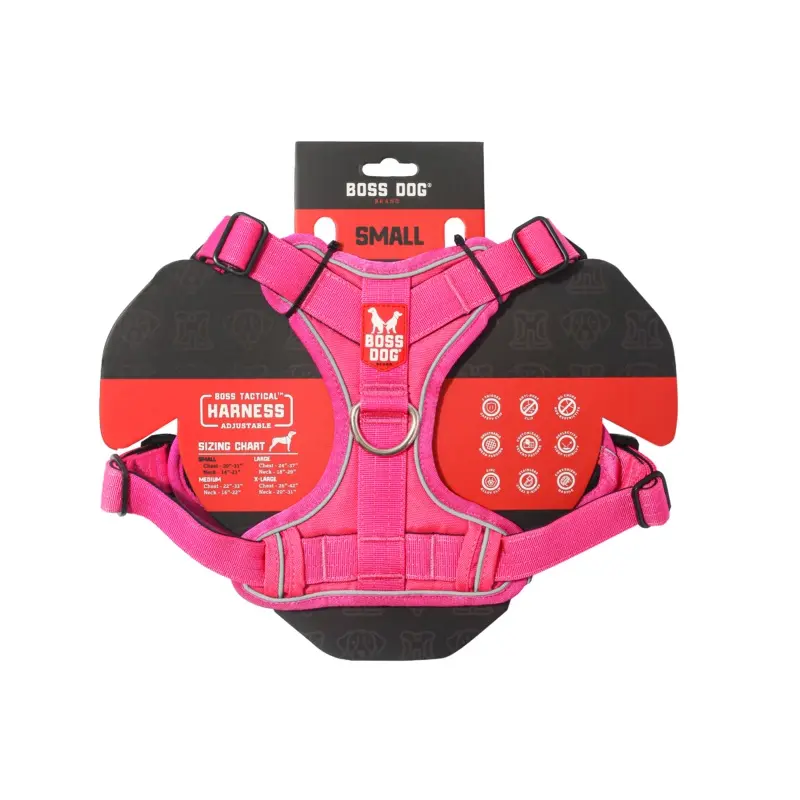 Boss Dog Tactical Dog Harness Hot Pink SM