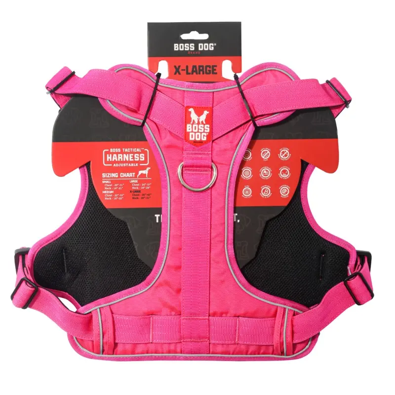 Boss Dog Tactical Dog Harness Hot Pink XL