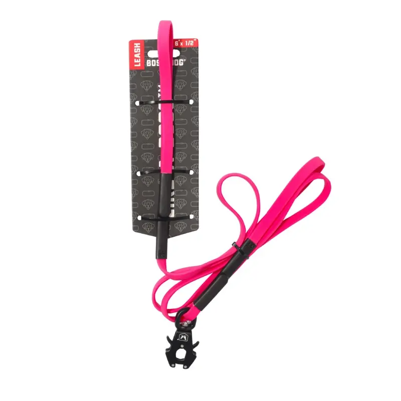 Boss Dog Tactical TPU Dog Leash Hot Pink 6ft