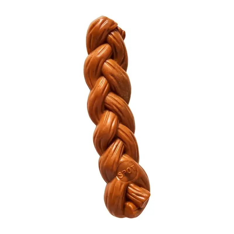 Bam-Bone Braid Stick Dog Toy Hickory 7.25in
