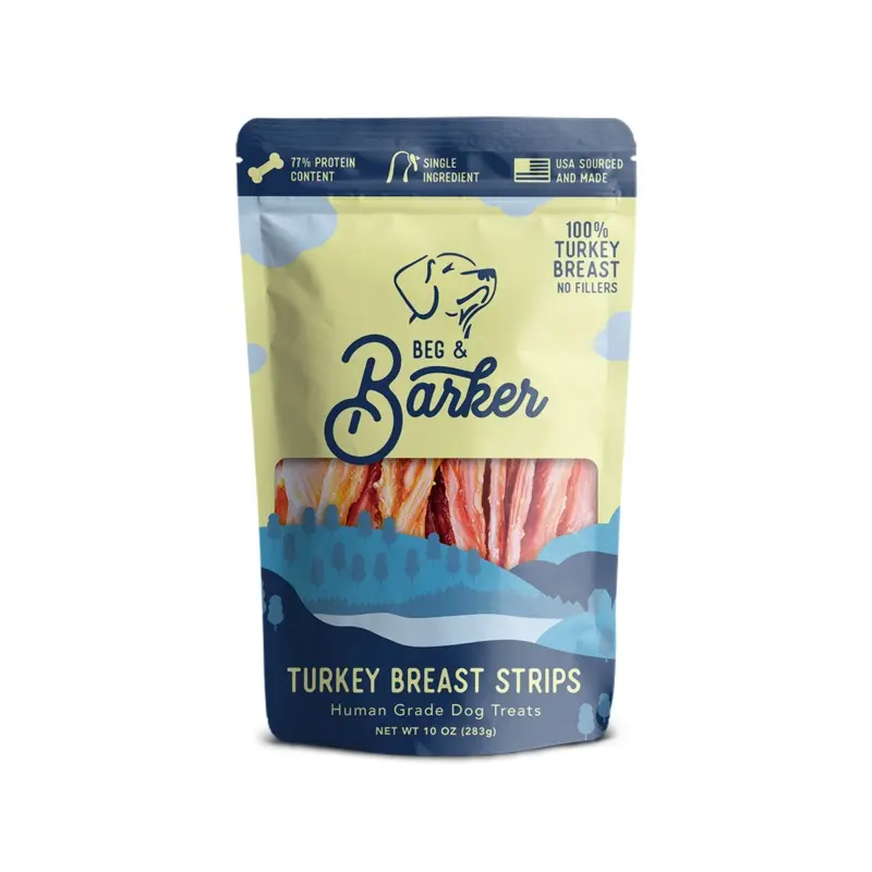 Beg & Barker Turkey Breast Strip Dog Treats 10oz