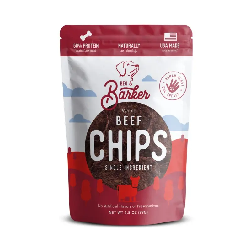 Beg & Barker Beef Heart Chips Dog Treats 3.5oz