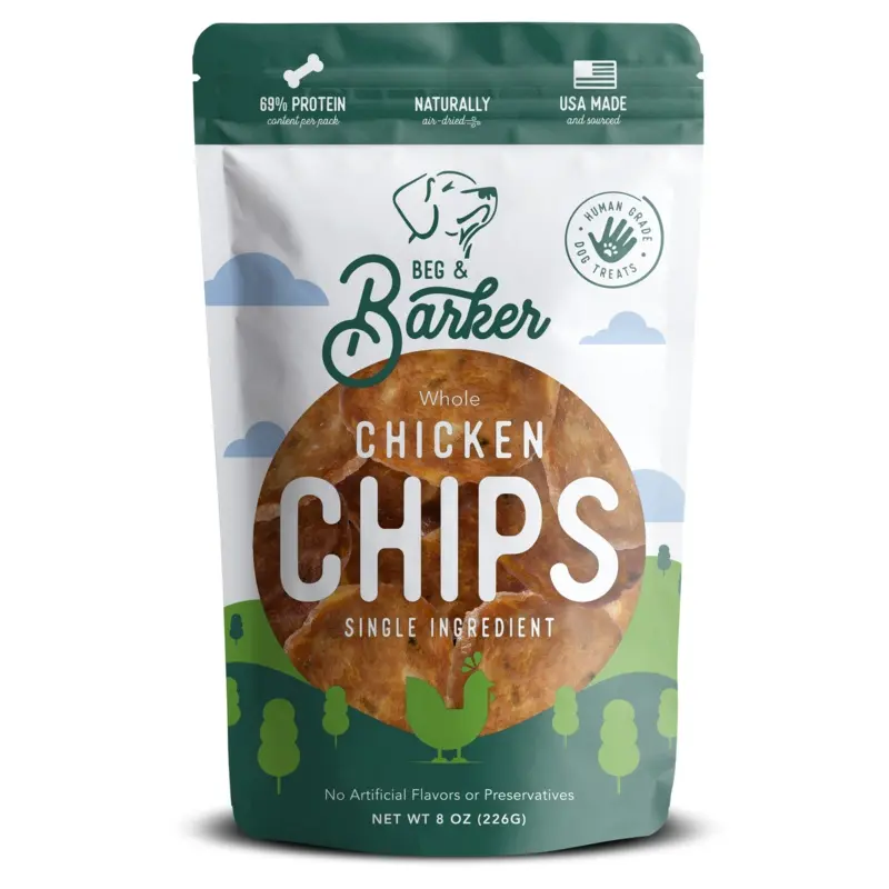 Beg & Barker Whole Chicken Chips Dog Treats 8oz