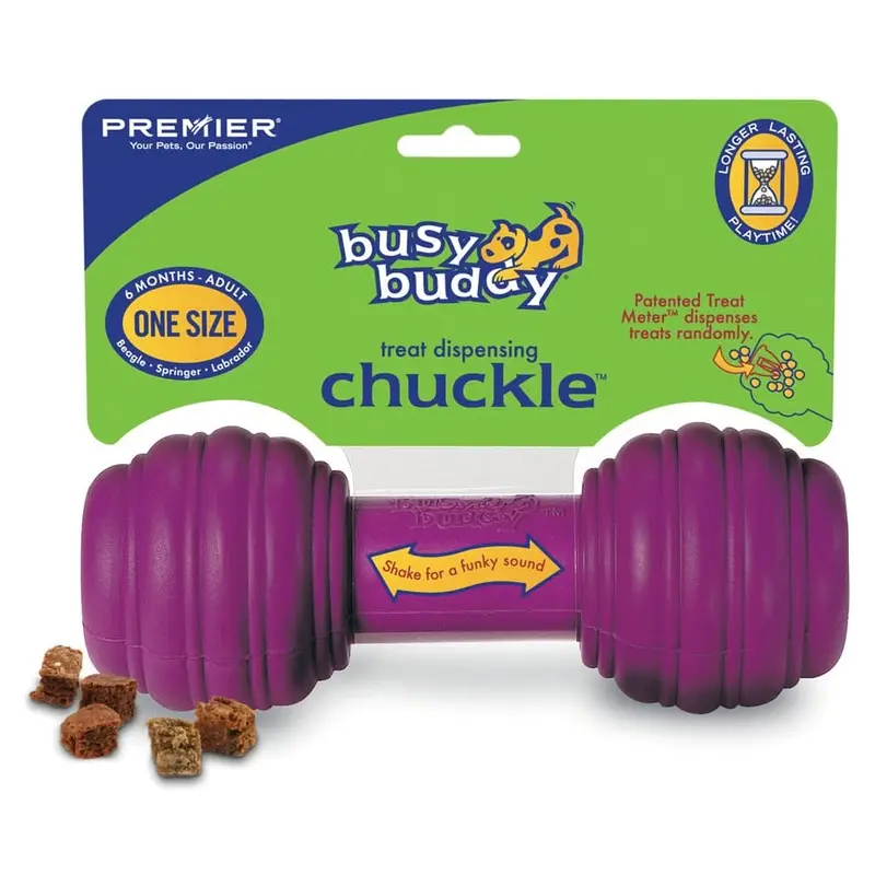Busy Buddy Chuckle Dog Toy Purple MD/LG