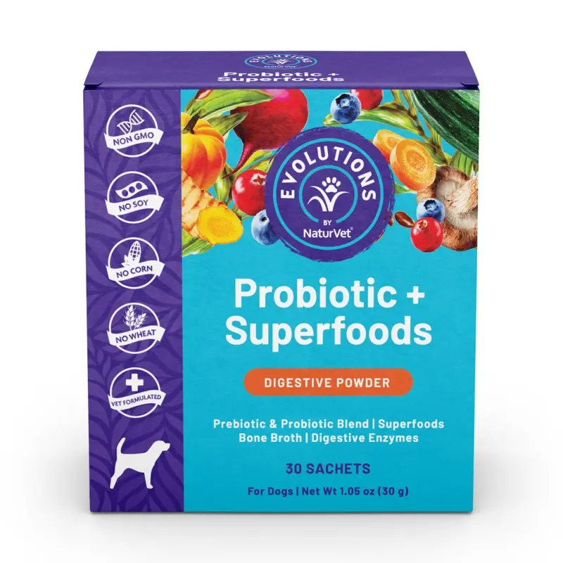 Evolutions by NaturVet Probiotic & Superfoods Digestive Powder 30ct