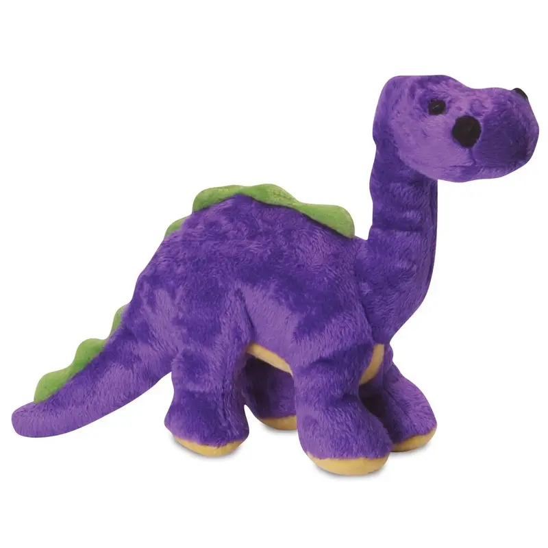 goDog Dinos Bruto with Chew Guard Technology Tough Plush Dog Toy Purple SM