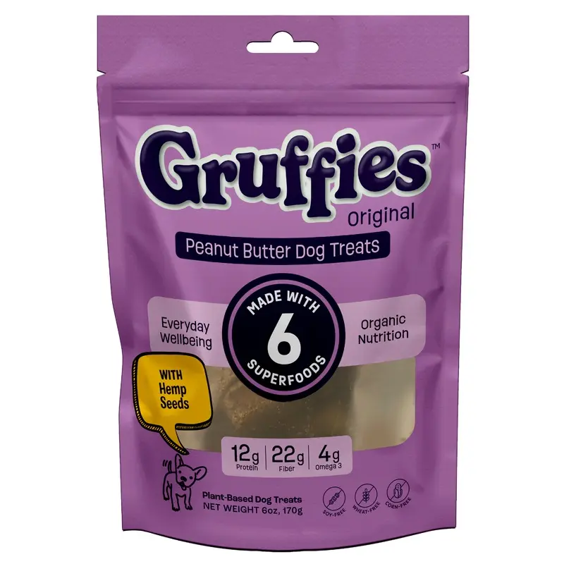 Green Gruff Gruffies Original Dog Treats Peanut Butter 6oz