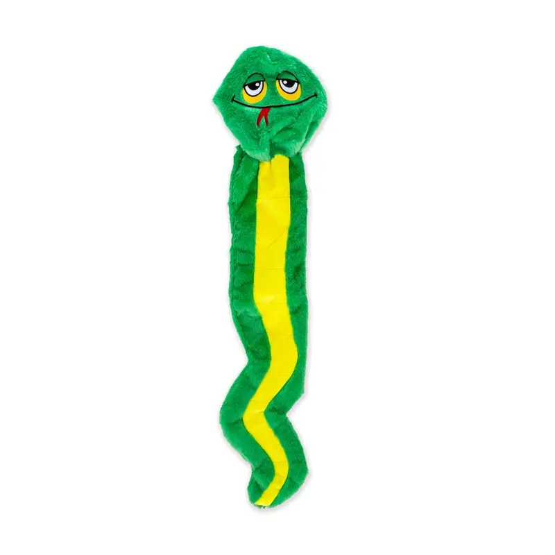 GURU Hide-A-Tail Snake Plush Puzzle Dog Toy Green MD