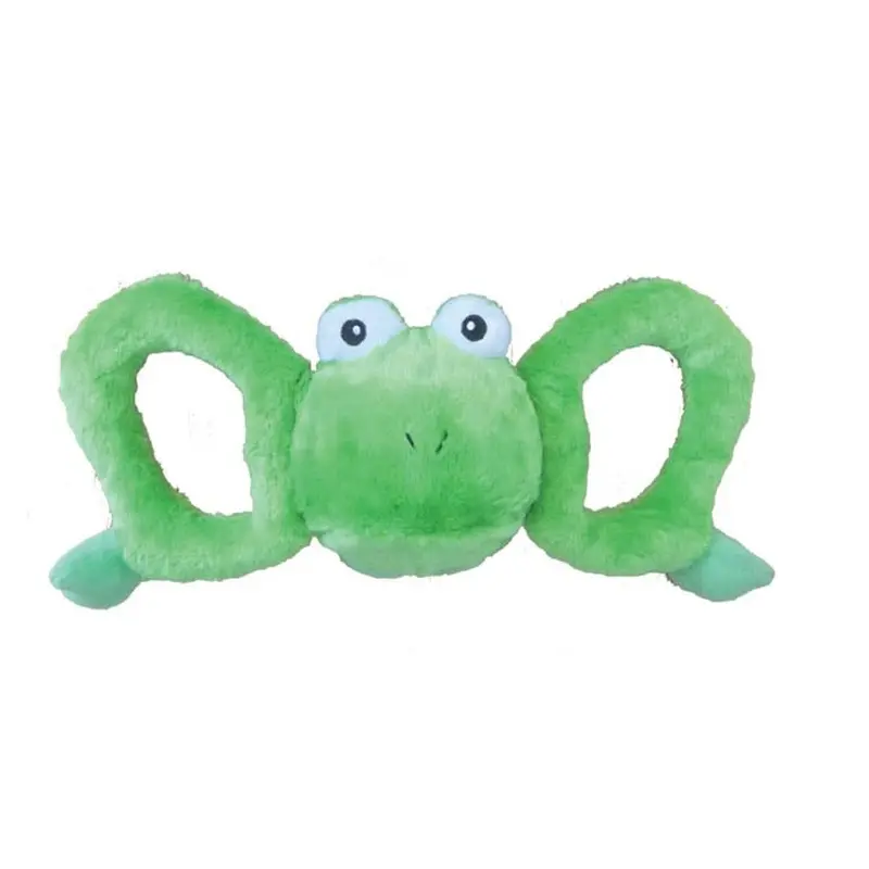Jolly Pet Tug-a-Mals Frog Dog Toy Green SM 3in
