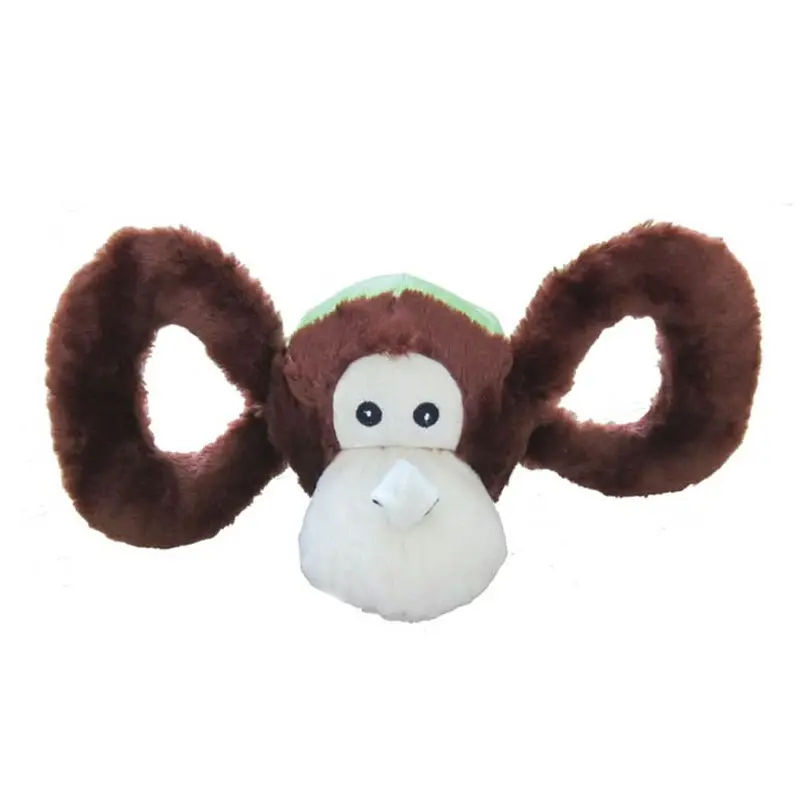 Jolly Pet Tug-a-Mals Monkey Dog Toy Brown SM 3in