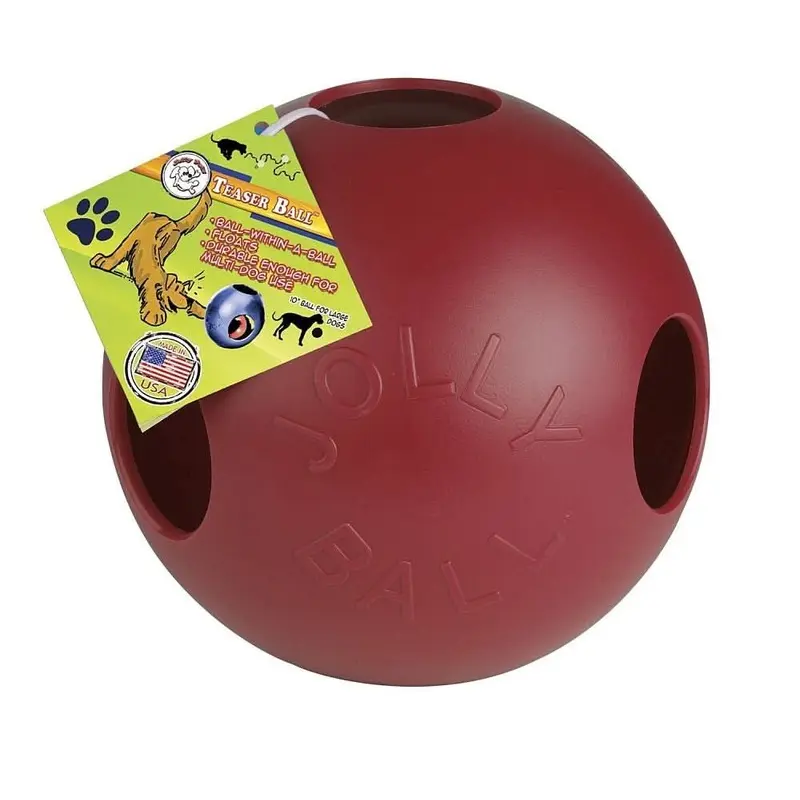 Jolly Pet Teaser Ball Dog Toy Red XL 10in