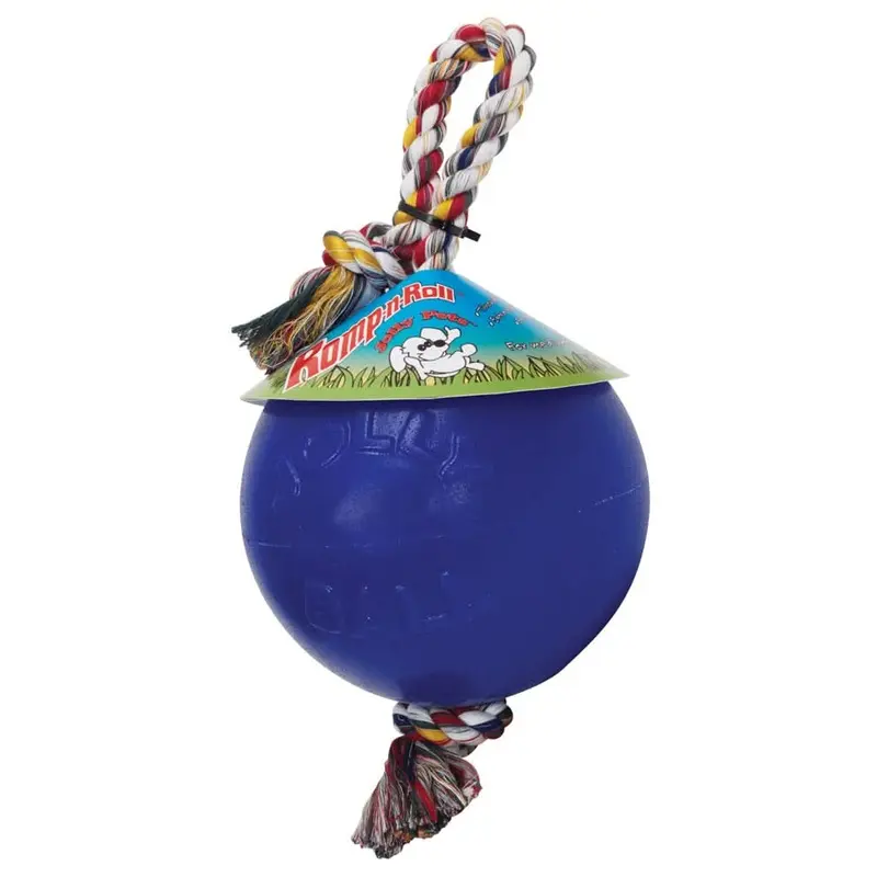 Jolly Pet Romp-n-Roll Dog Toy Durable Blue SM 4.5in
