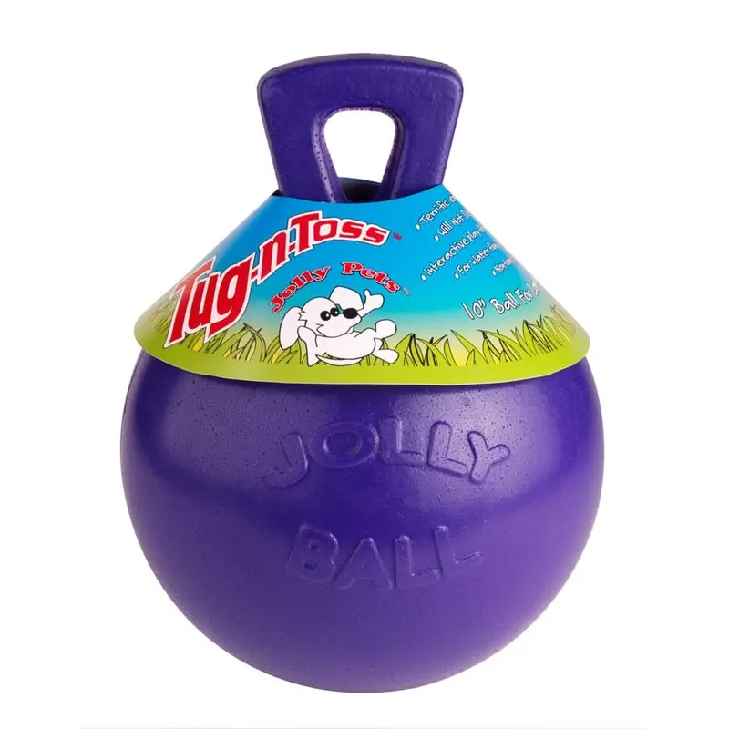 Jolly Pet Tug-n-Toss Dog Toy Purple 4.5in SM