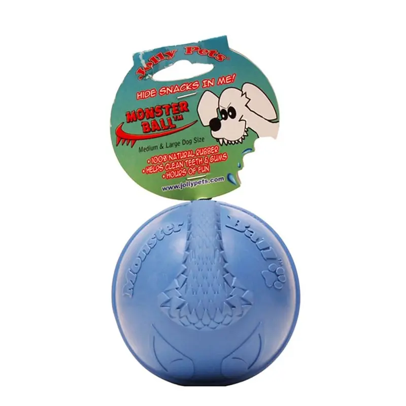 Jolly Pet Monster Ball Treat Dispensing Dog Toy Blue SM 2.5in