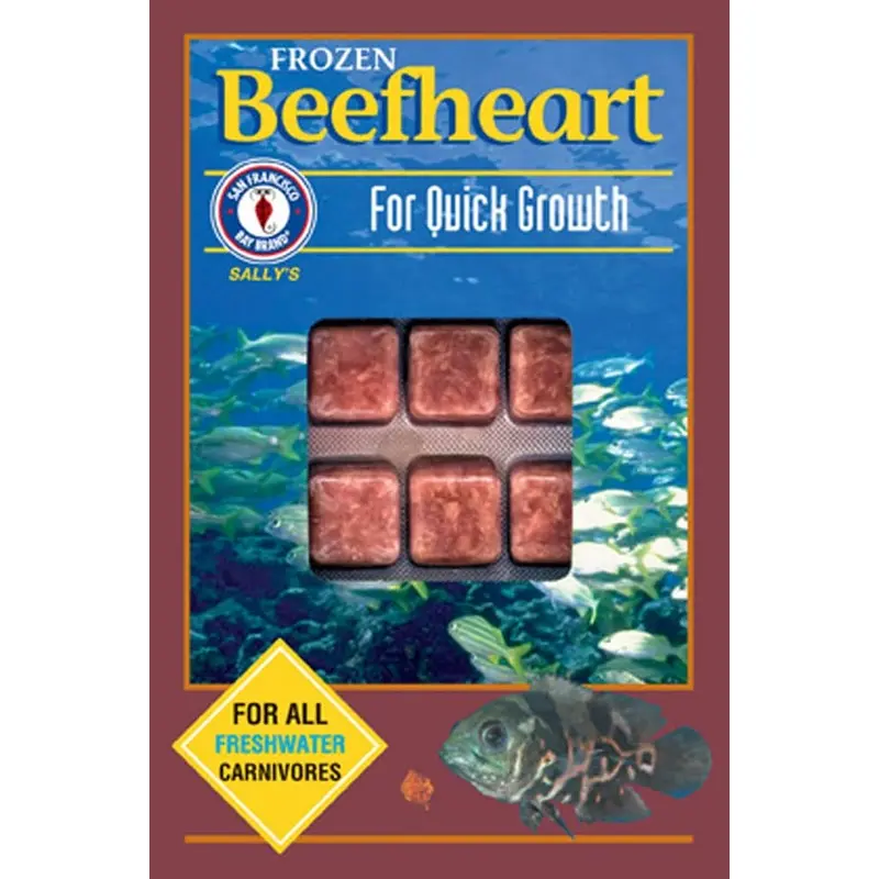 San Francisco Bay Brand Beefheart Frozen Fish Food 3.5 oz 30 Count