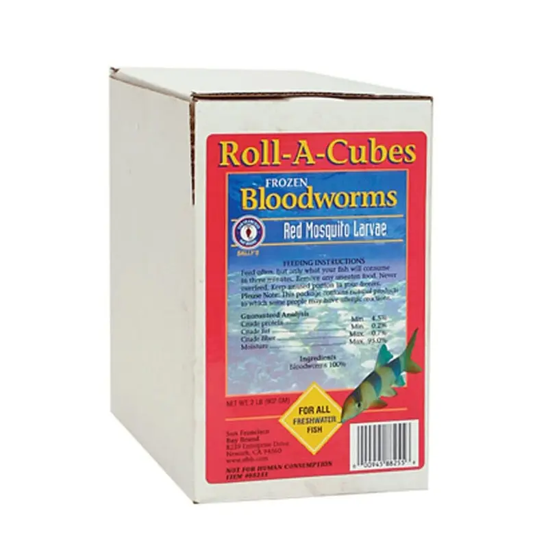 San Francisco Bay Brand Bloodworms Frozen Fish Food 2 lb 216 Count