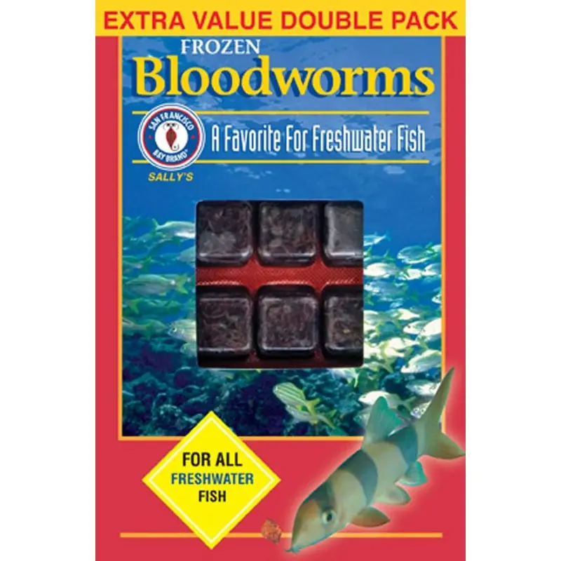 San Francisco Bay Brand Bloodworms Frozen Fish Food 7 oz 60 Count