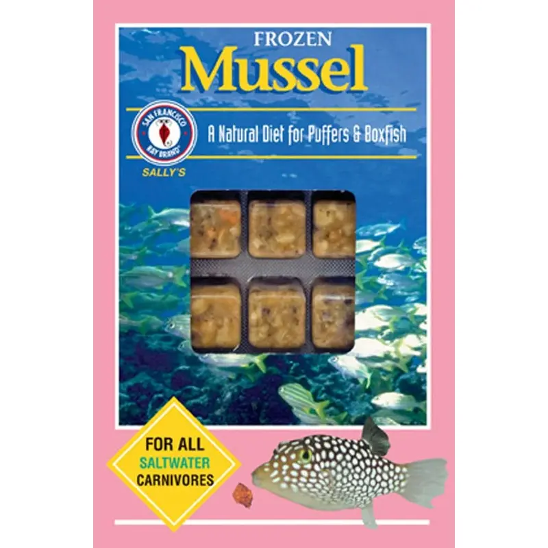 San Francisco Bay Brand Chopped Mussel Frozen Fish Food 3.5 oz 30 Count