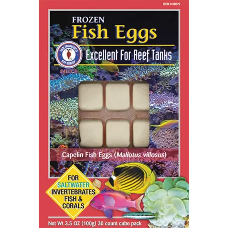San Francisco Bay Brand Fish Eggs Frozen Fish Food 3.5 oz 30 Count