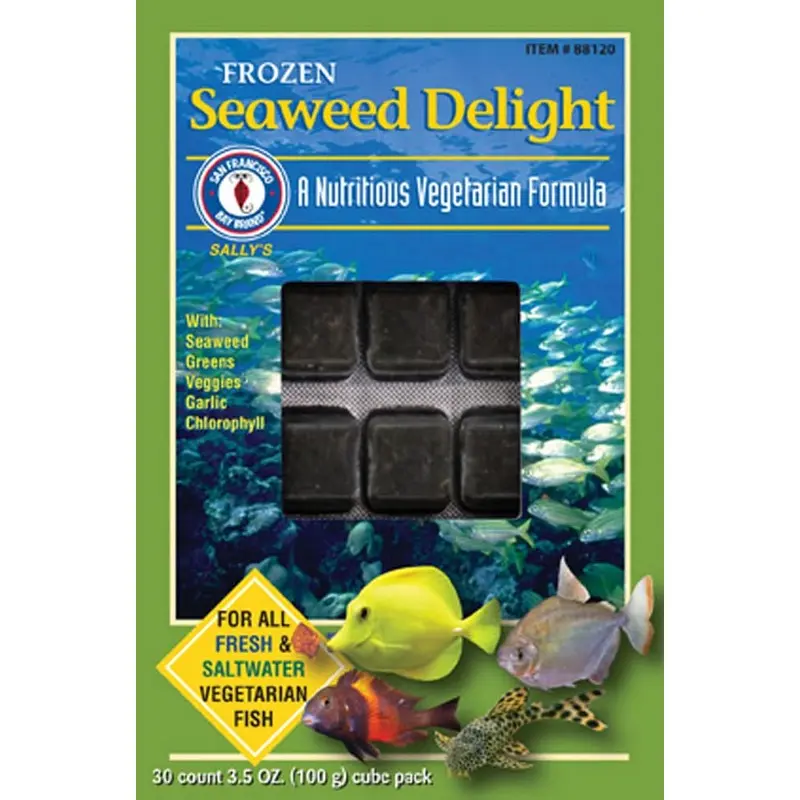 San Francisco Bay Brand Seaweed Delight Frozen Fish Food 3.5 oz 30 Count