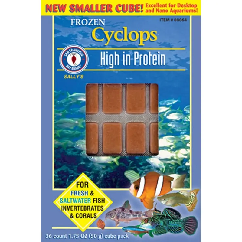 San Francisco Bay Brand Cyclops Frozen Fish Food 1.75 oz 36 Count