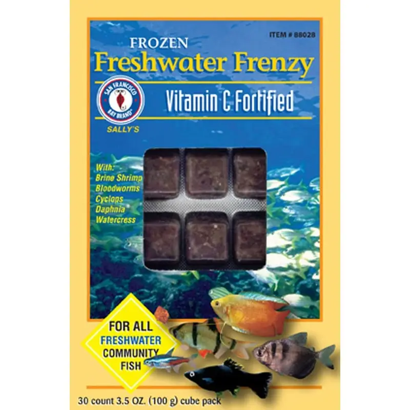 San Francisco Bay Brand Freshwater Frenzy Frozen Fish Food 3.5 oz 30 Count