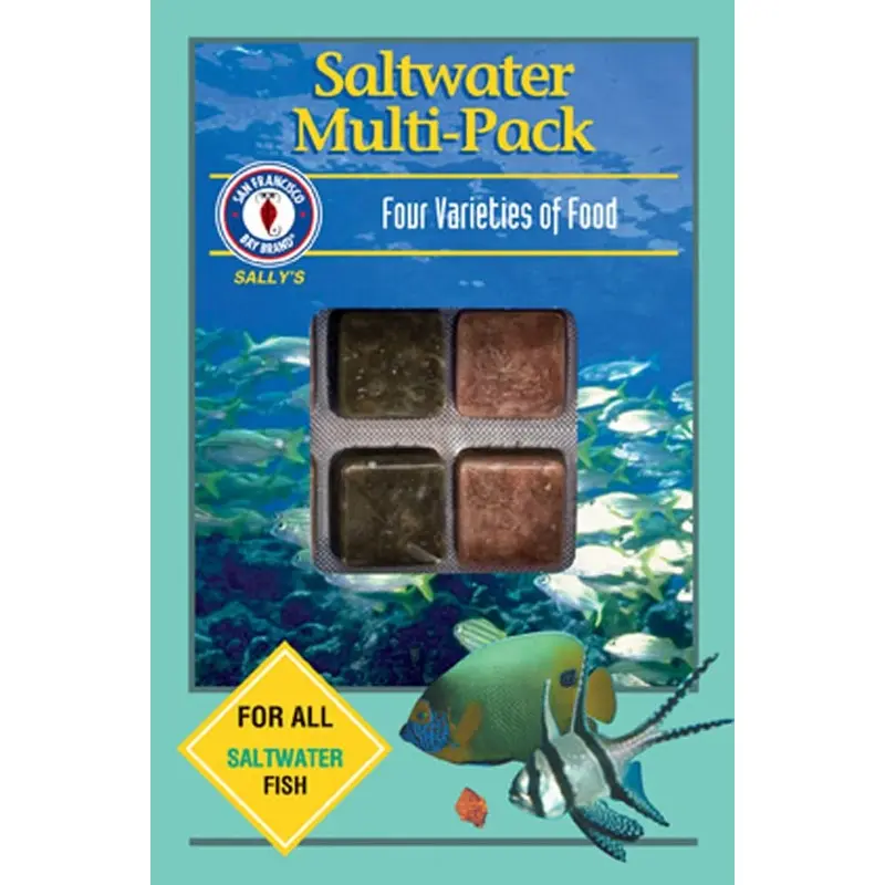 San Francisco Bay Brand Saltwater Multipack Frozen Fish Food 3.5 oz 24 Count
