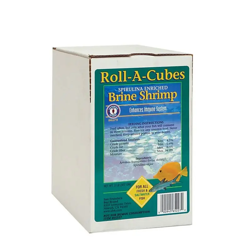 San Francisco Bay Brand Spirulina Brine Shrimp Frozen Fish Food 2 lb 216 Count