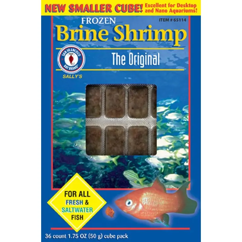 San Francisco Bay Brand Brine Shrimp Frozen Fish Food 1.75 oz 36 Count