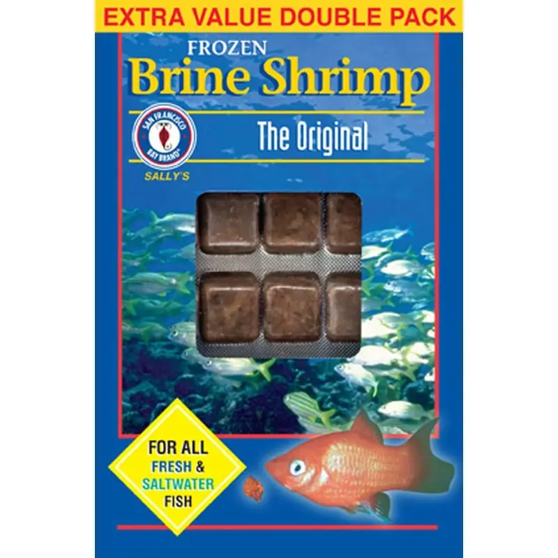 San Francisco Bay Brand Brine Shrimp Frozen Fish Food 7 oz 60 Count