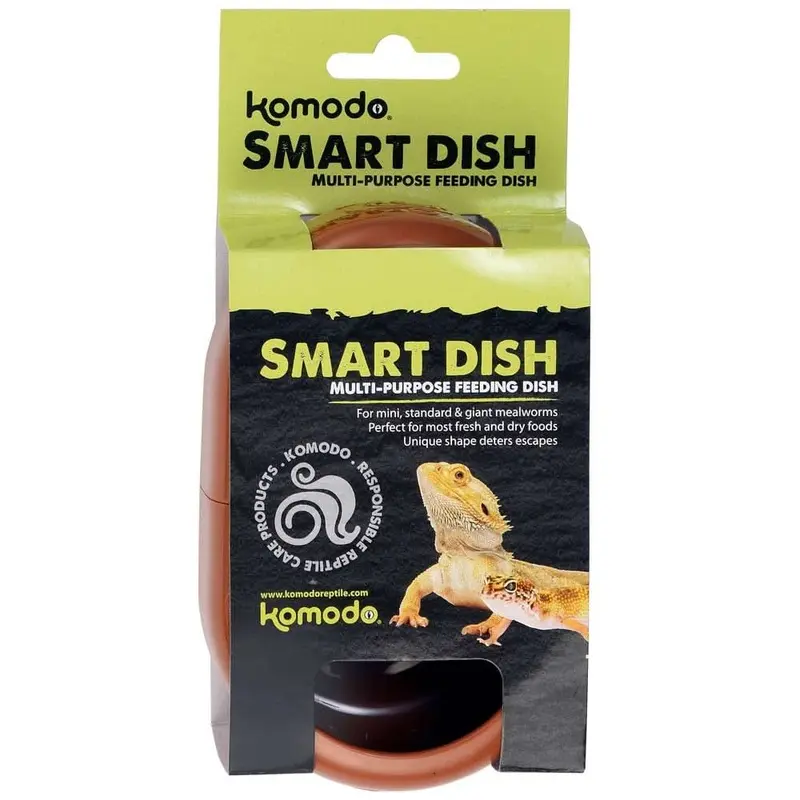 Komodo Smart Dish Multi-Purpose Feeding Dish Brown 5 in