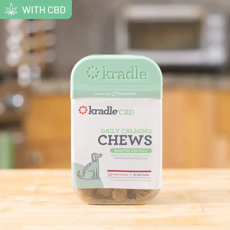 Kradle Calming CBD Dog Chews 175mg Beef 90ct
