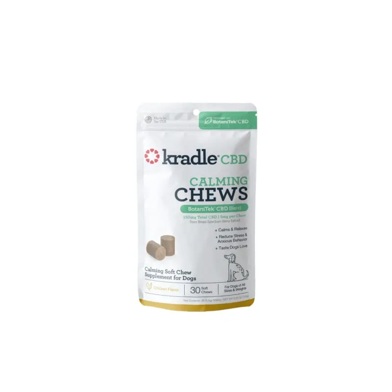 Kradle Calming CBD Dog Chews 5mg Chicken 30ct Bag