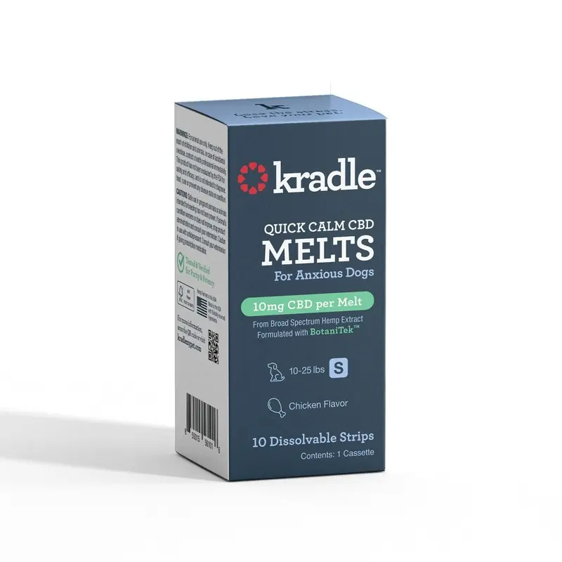 Kradle Quick Calm CBD Dog Melts 10MG Chicken 10CT SM