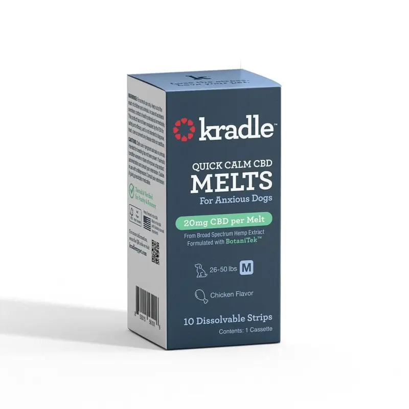 Kradle Quick Calm CBD Dog Melts 20MG Chicken 10CT MD