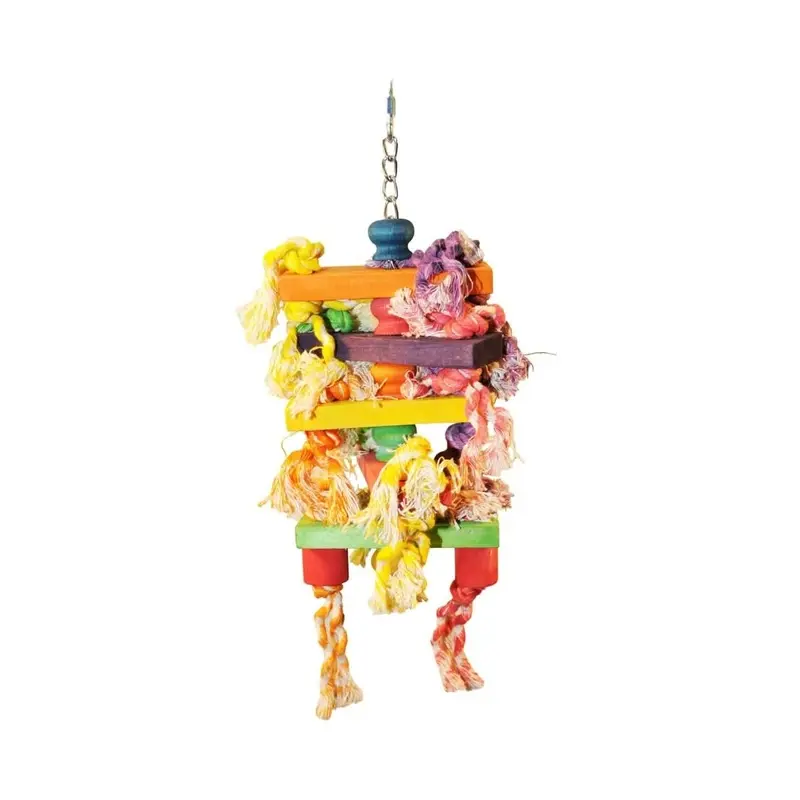 A&E Cage Company Hanging Wood Rectangles with Rope