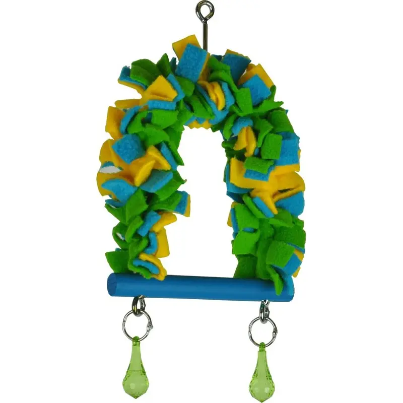 A&E Cage Company Happy Beaks - Large Size - Hanging Fleece Bird Toy
