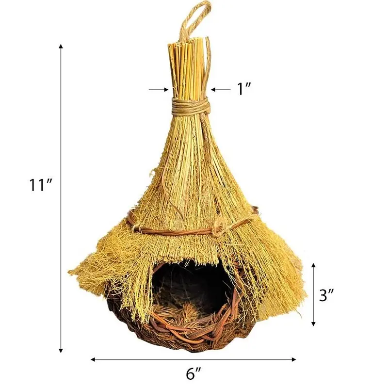 A&E Cage Company Large Hanging Natural Finch Nest