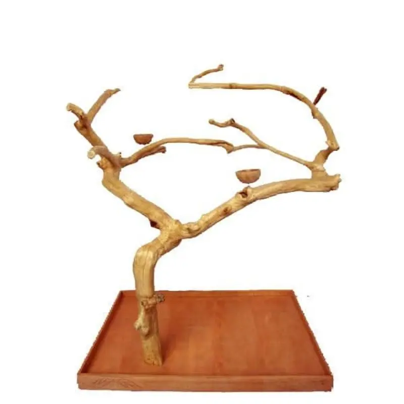 A&E Cage Company Large Java Wood Tree. 48"x32"x66" TRUNK, CROWN, BASE and 2 BOWLS
