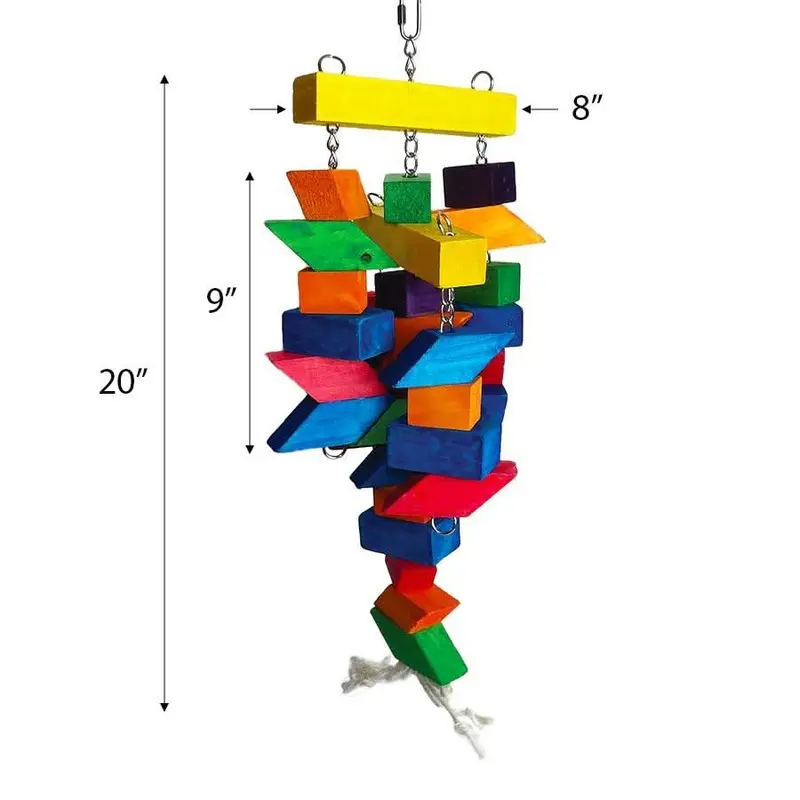 A&E Cage Company Parrallelogram Large Wooden Toy 24"x12"