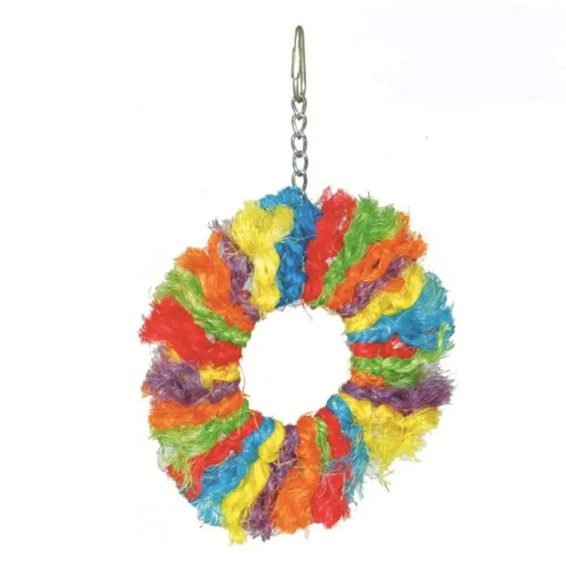A&E Cage Company Rainbow Sisal Ring Medium