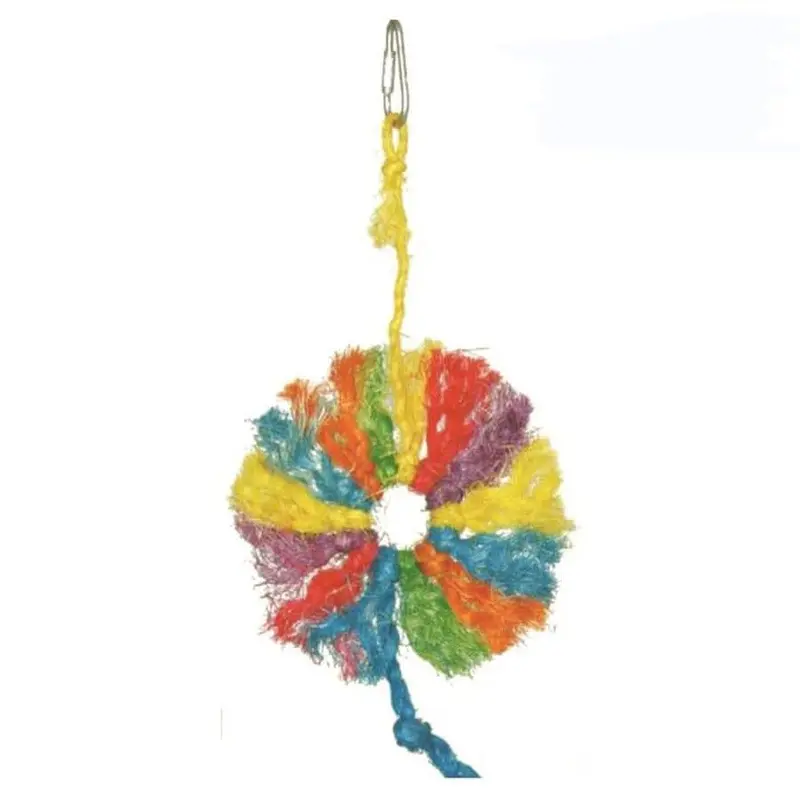 A&E Cage Company Rainbow Sisal Ring Small