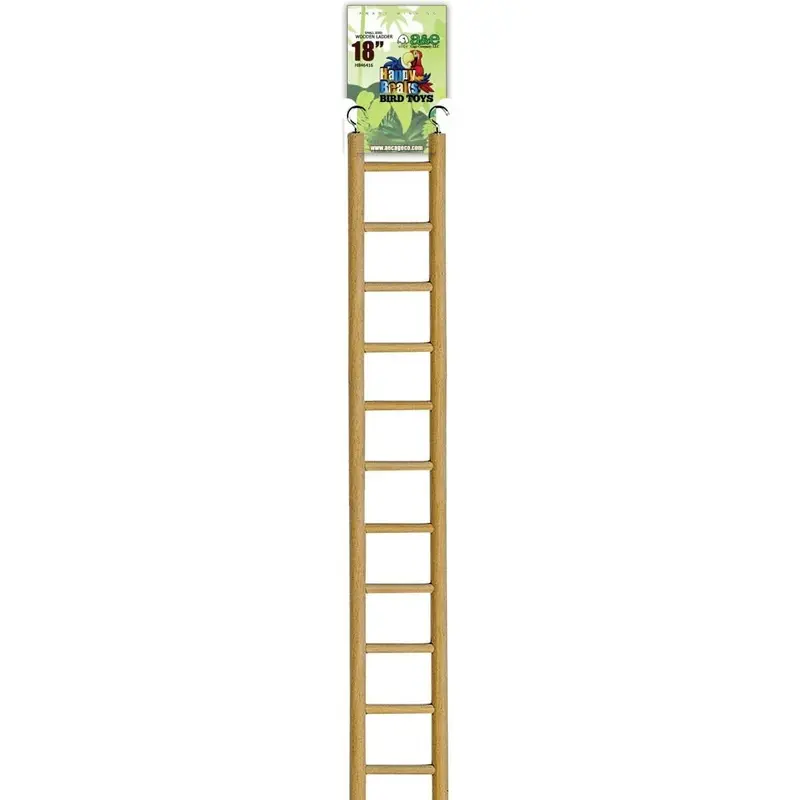 A&E Cage Company Small Bird Wooden Hanging Ladder - 18" length - 11 rungs
