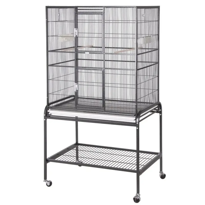 A&E Cage Company 32"x21"x63"Flight Cage & Stand