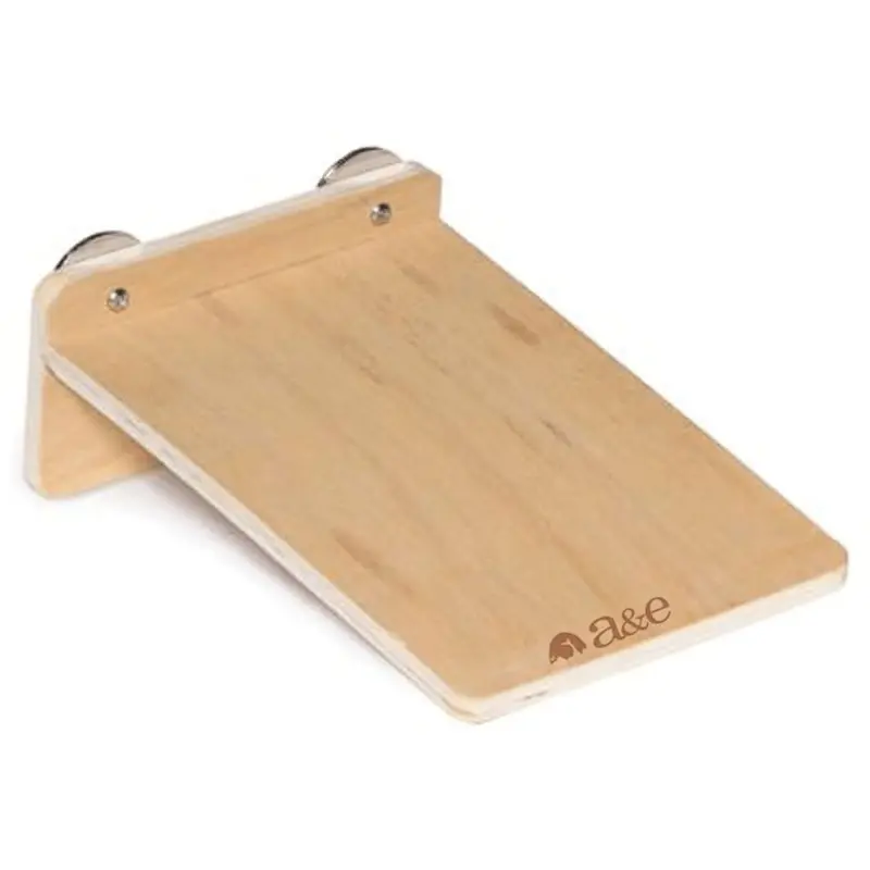 A&E Cage Company Wooden Platform - Large 12" L x 8" W x 3 1/4" H