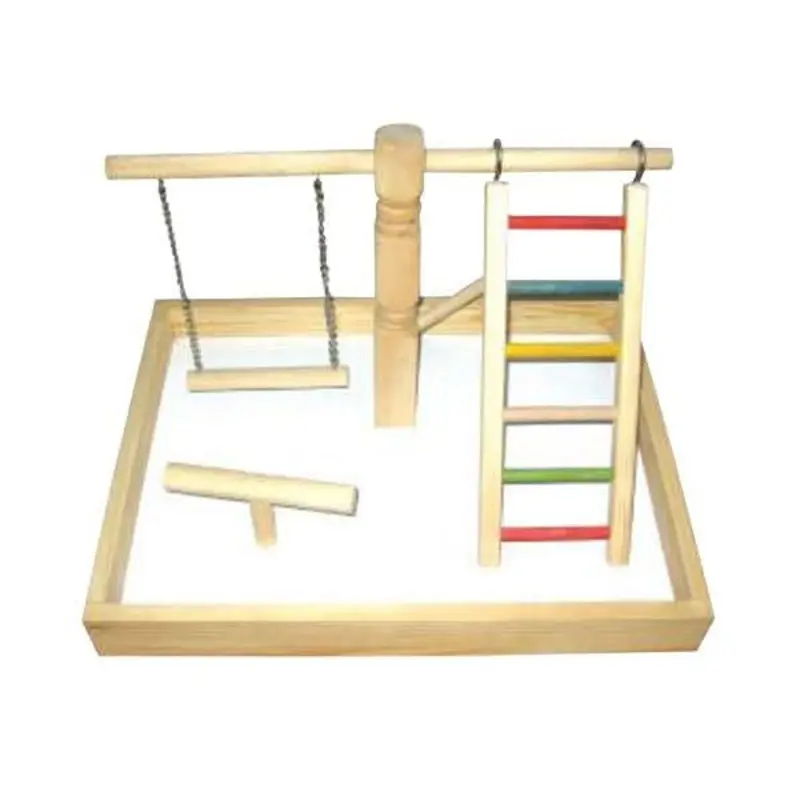 A&E Cage Company Wooden Table Top Playstand, 20"x15"x14" With Perch