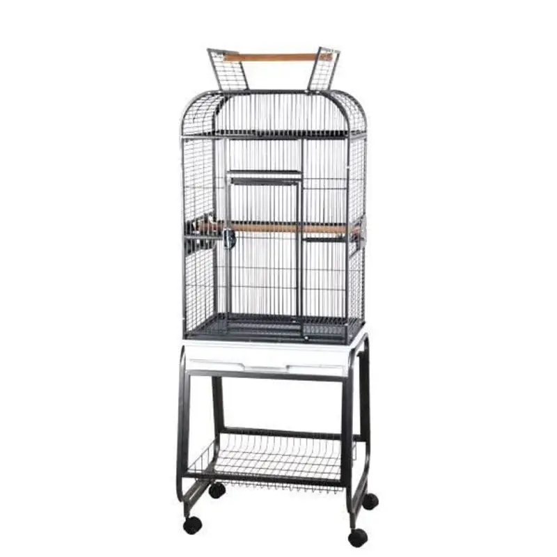 A&E Cage Company 22"x17" Open Flat Top with Plastic Base 55 LB Bird Cage- 40x26x8